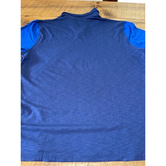 Mens Elevate Blue Short Sleeve Soft Polo Shirt‎ Size Large - Picture 6 of 8